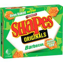 Arnott's Shapes BBQ Crackers 175g