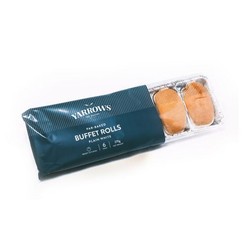 Yarrows Buffet Rolls Plain White 6 Pack