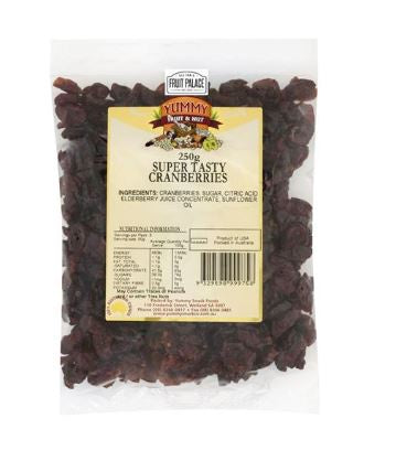Yummy Cranberries Dried 250g
