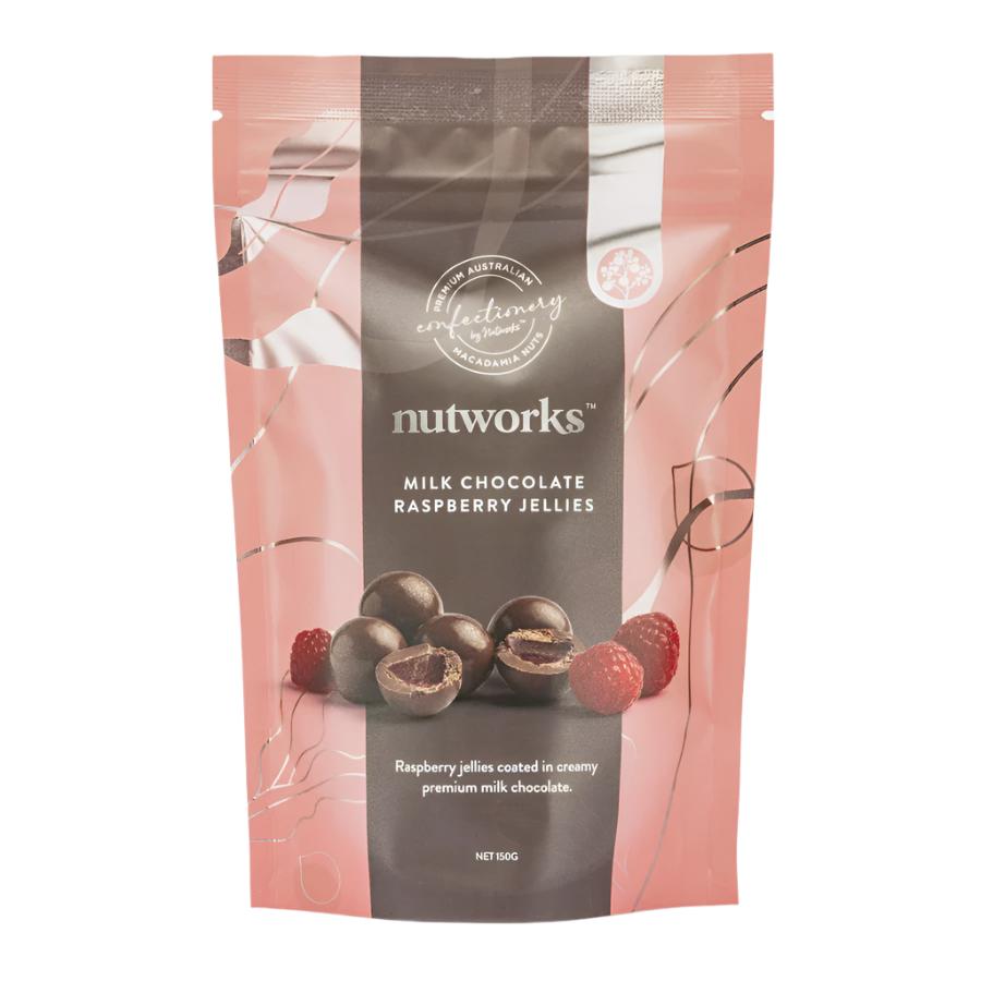 Nutworks Milk Chocolate Raspberry Jellies 150g