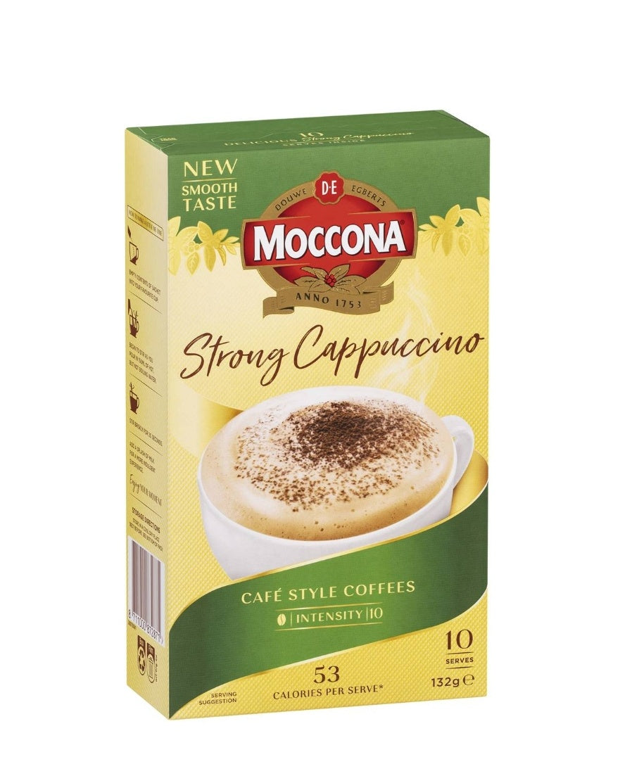 Moccona Coffee Sachets Strong Cappuccino 10 Pack