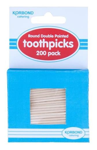 Korbond Double Pointed Toothpicks 200pk