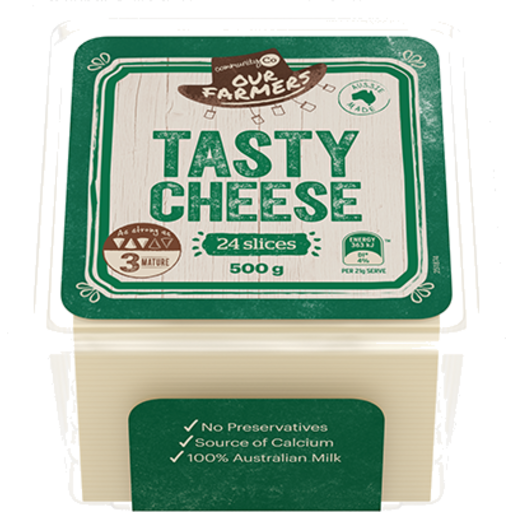 Community Co Tasty Sliced Cheese 500g
