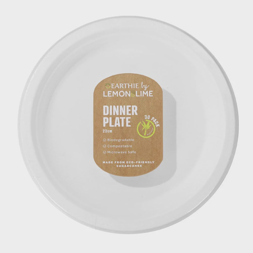 Lemon & Lime Disposable Dinner Plate 23cm 30Pk