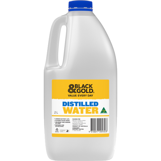 Black & Gold Distilled Water 2LT