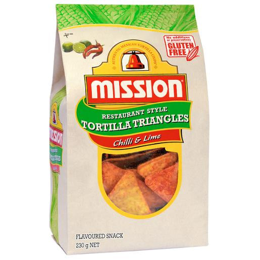 Mission Chilli & Lime Corn Chips 230g