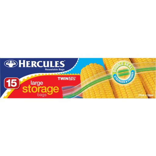 Hercules ClickZip Storage Bags Large 15pk