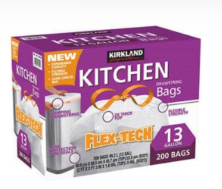 Kirkland Kitchen Garbage Bags 200 bags