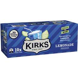 Kirks Lemonade Cans 375ml x 10