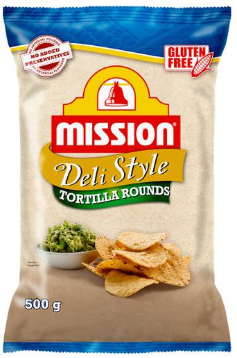 Mission Corn Chip Deli Style Tortilla Rounds 500G