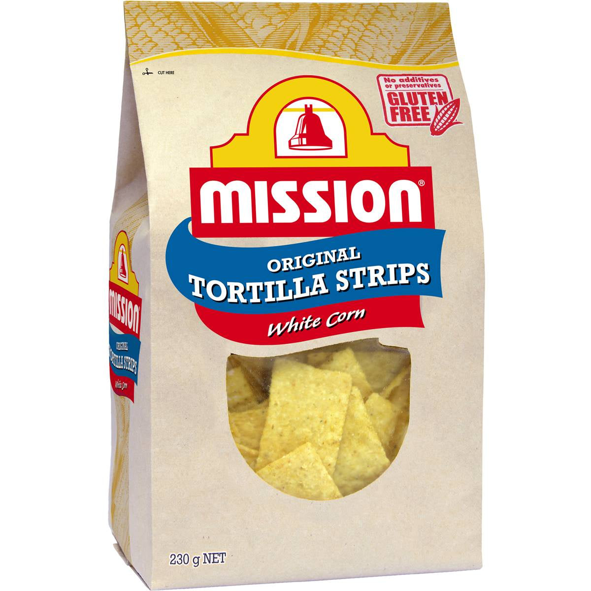 Mission White Corn Tortilla Corn Chips GF 230g