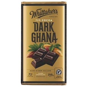 Whittakers Dark Ghana 72% 250g DF